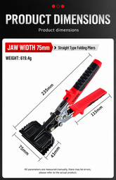 Hand Seamers Sheet Metal Tools 75mm